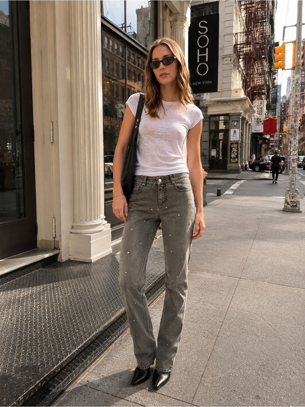 Stella McCartney Charcoal Slim Straight Jeans